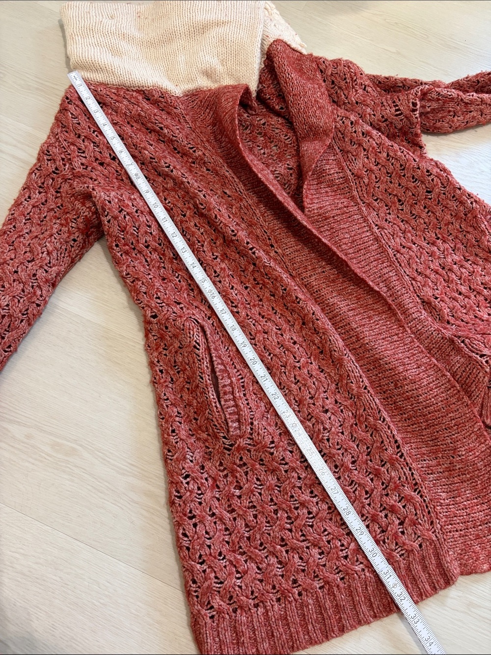 Knitted soft wool long sweater Large - Picture 7 of 8